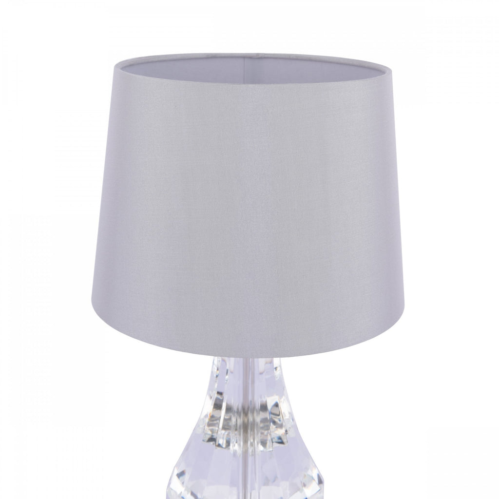 Humby Crystal Touch Table Lamp In Polished Nickel With Silk Shade LA3756244-Q
