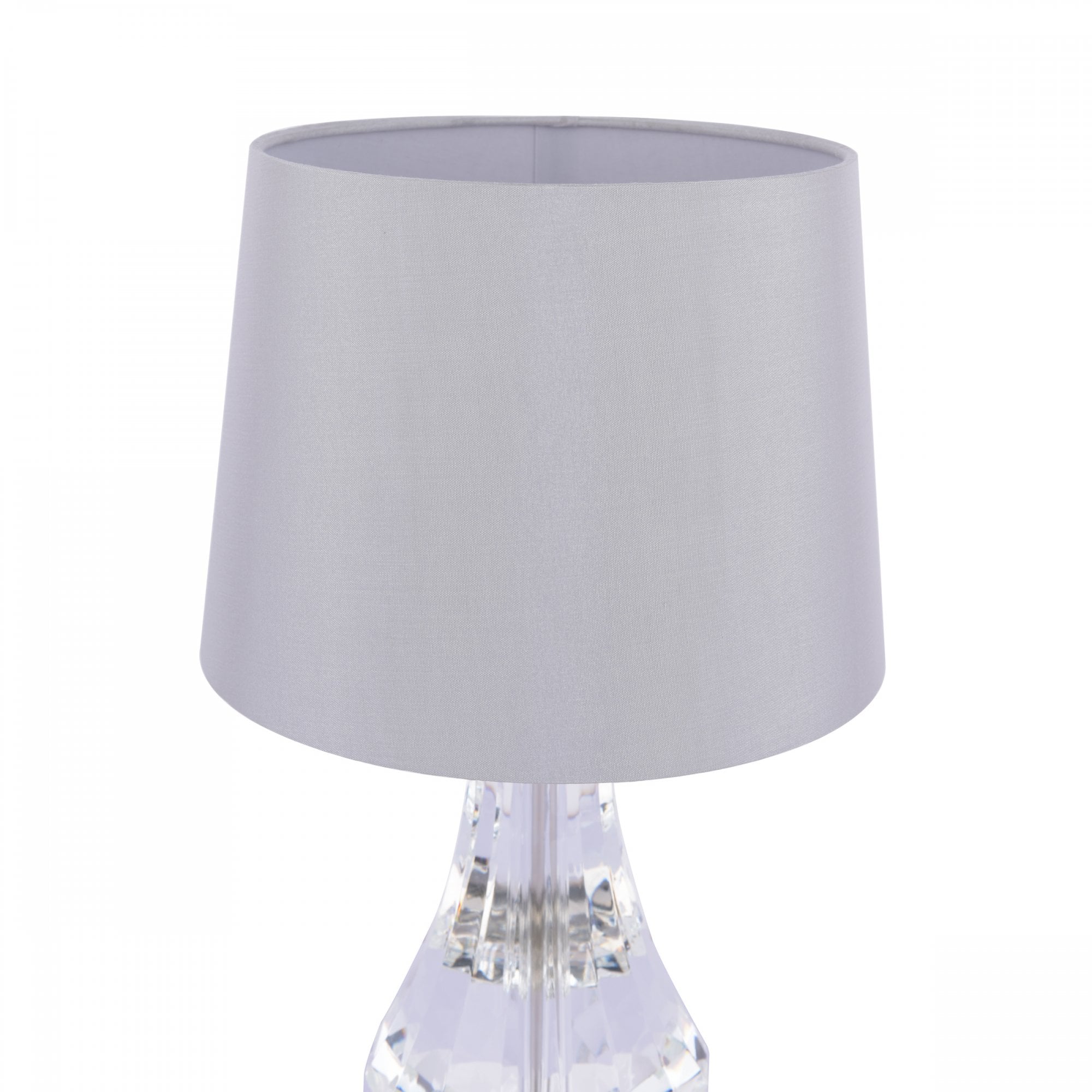 Humby Crystal Touch Table Lamp In Polished Nickel With Silk Shade LA3756244-Q