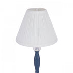 Ellis Table Lamp In Matt Blue Finish With Crystal Ball And Cream Shade LA3756268-Q