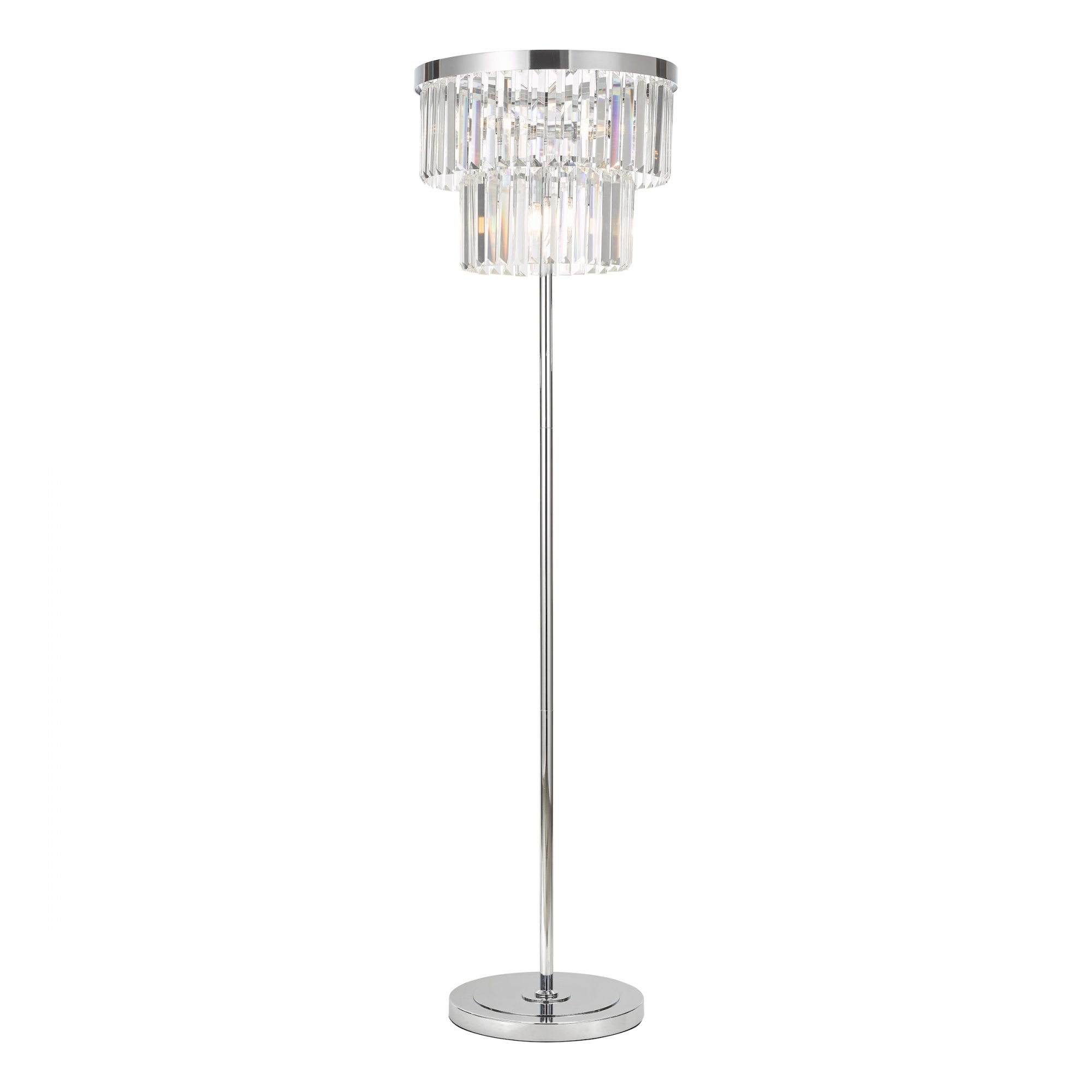 Angel 6 Light Crystal Floor Lamp In Polished Chrome Finish ANG4908