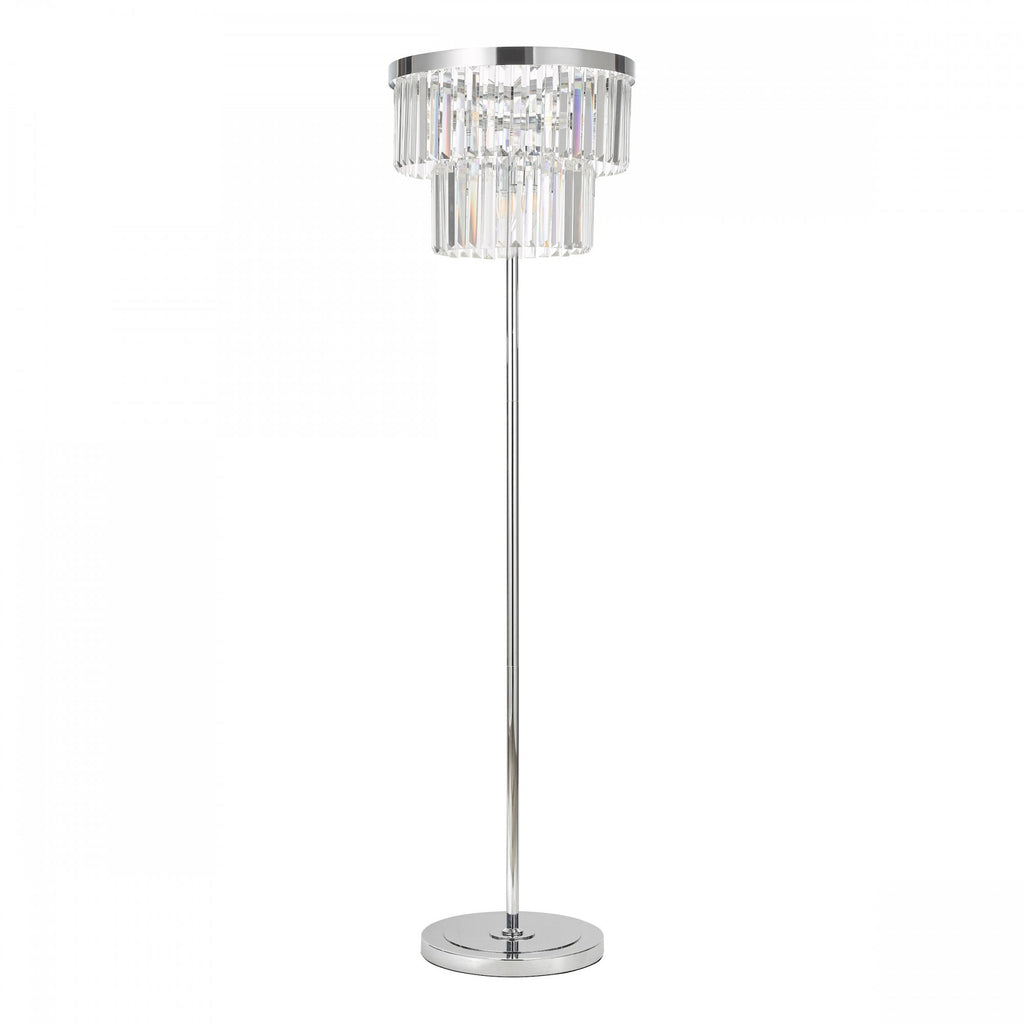 Angel 6 Light Crystal Floor Lamp In Polished Chrome Finish ANG4908