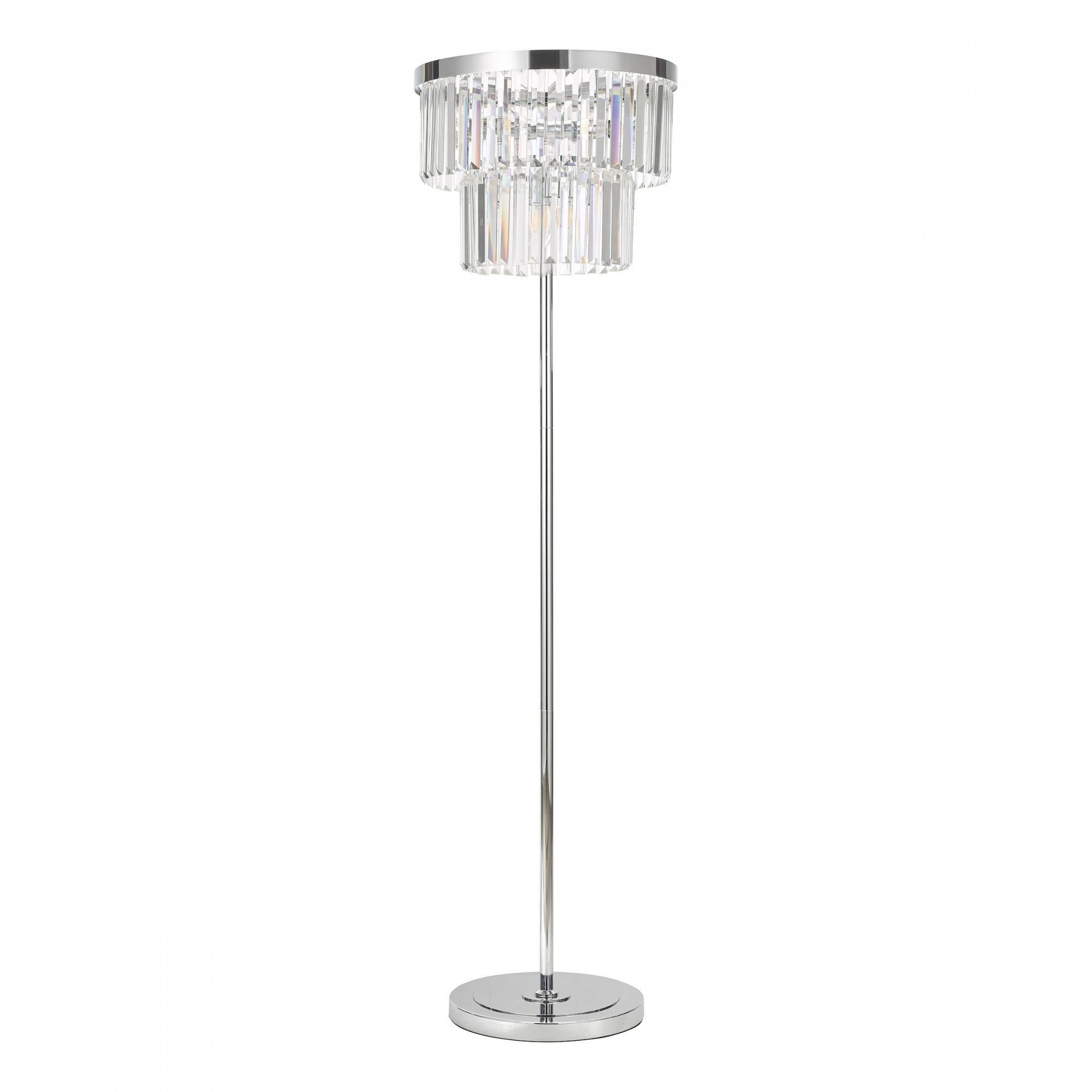 Angel 6 Light Crystal Floor Lamp In Polished Chrome Finish ANG4908