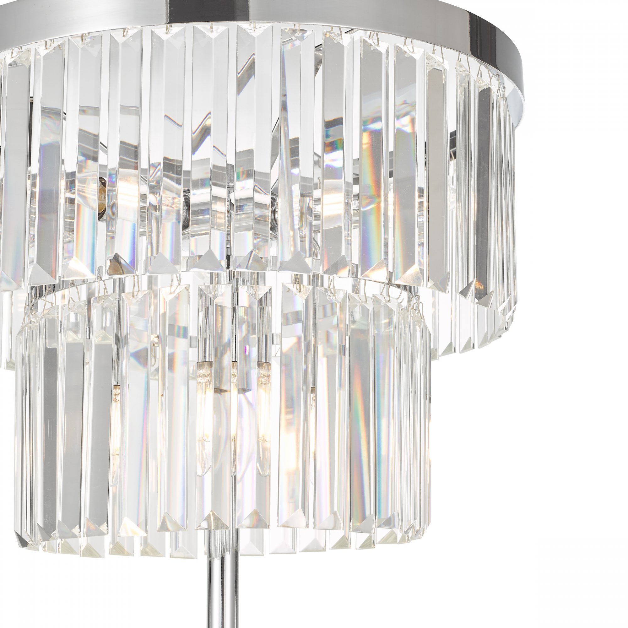 Angel 6 Light Crystal Floor Lamp In Polished Chrome Finish ANG4908