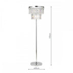 Angel 6 Light Crystal Floor Lamp In Polished Chrome Finish ANG4908