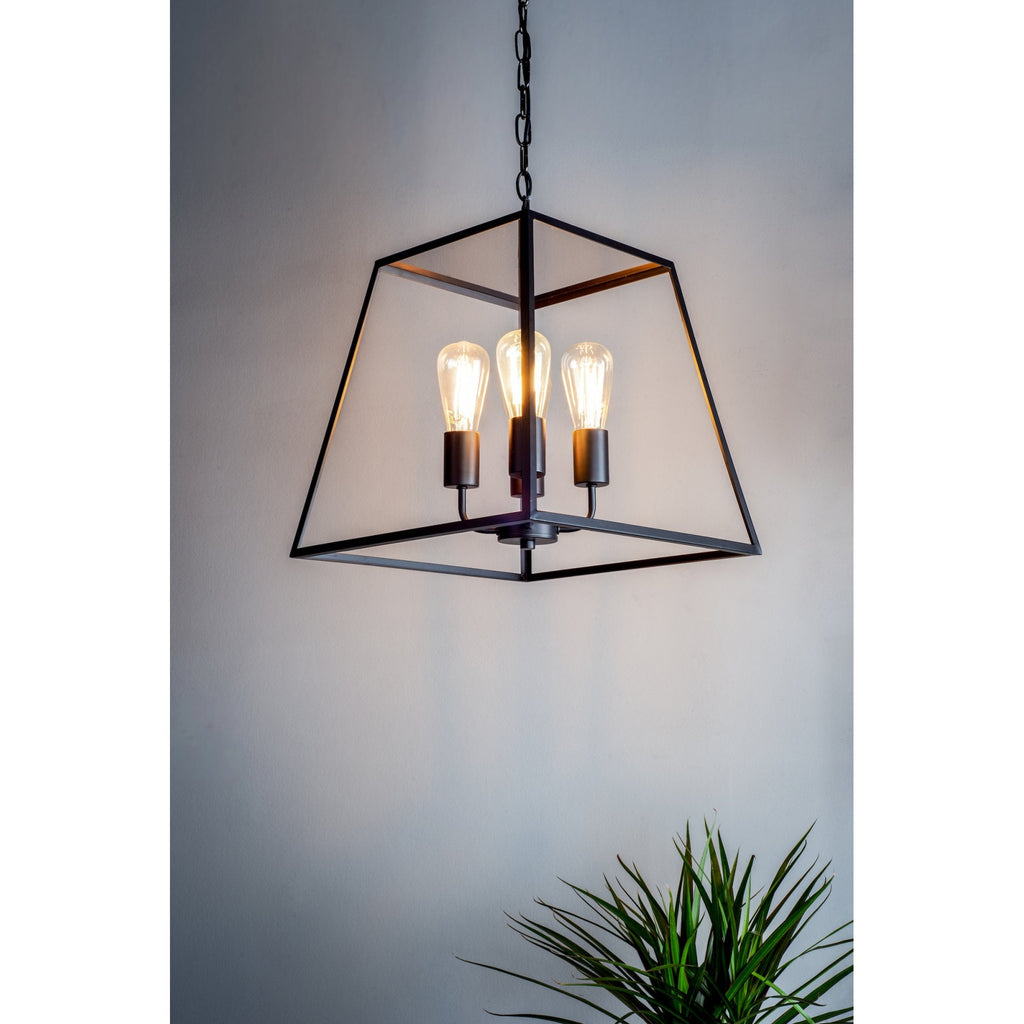 Academy Classic 4 Light Ceiling Lantern In Black Finish ACA8622