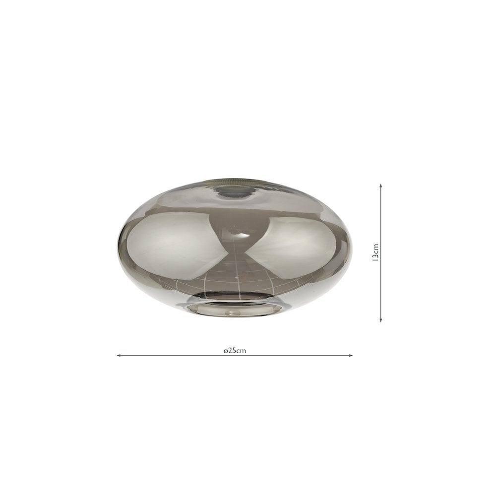 Aiden Contemporary Easy Fit Shade In Smoked Glass AID6510A