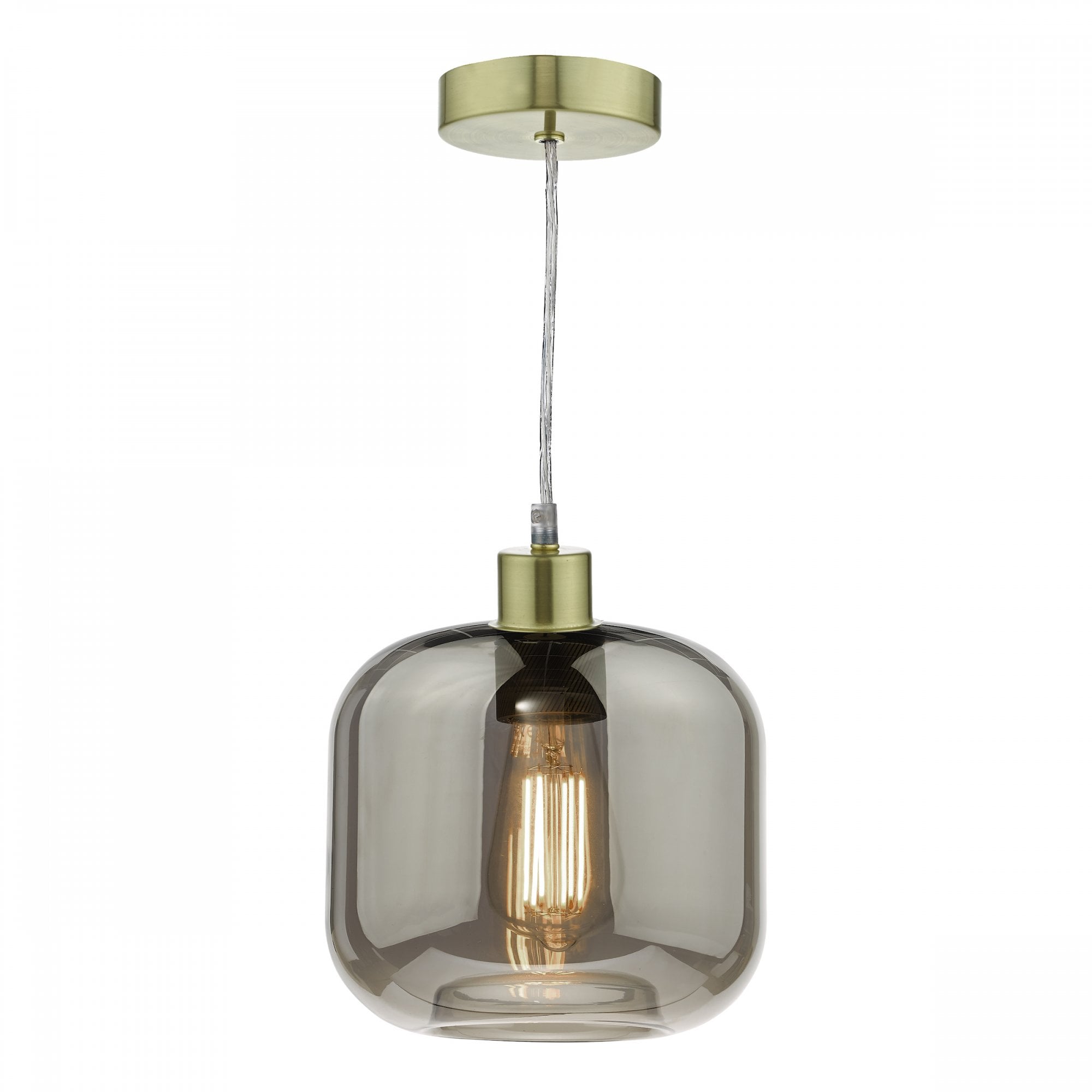 Aiden Contemporary Easy Fit Shade In Smoked Glass AID6510B