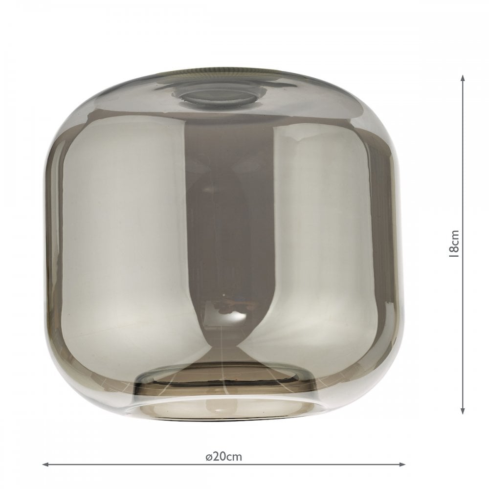 Aiden Contemporary Easy Fit Shade In Smoked Glass AID6510B