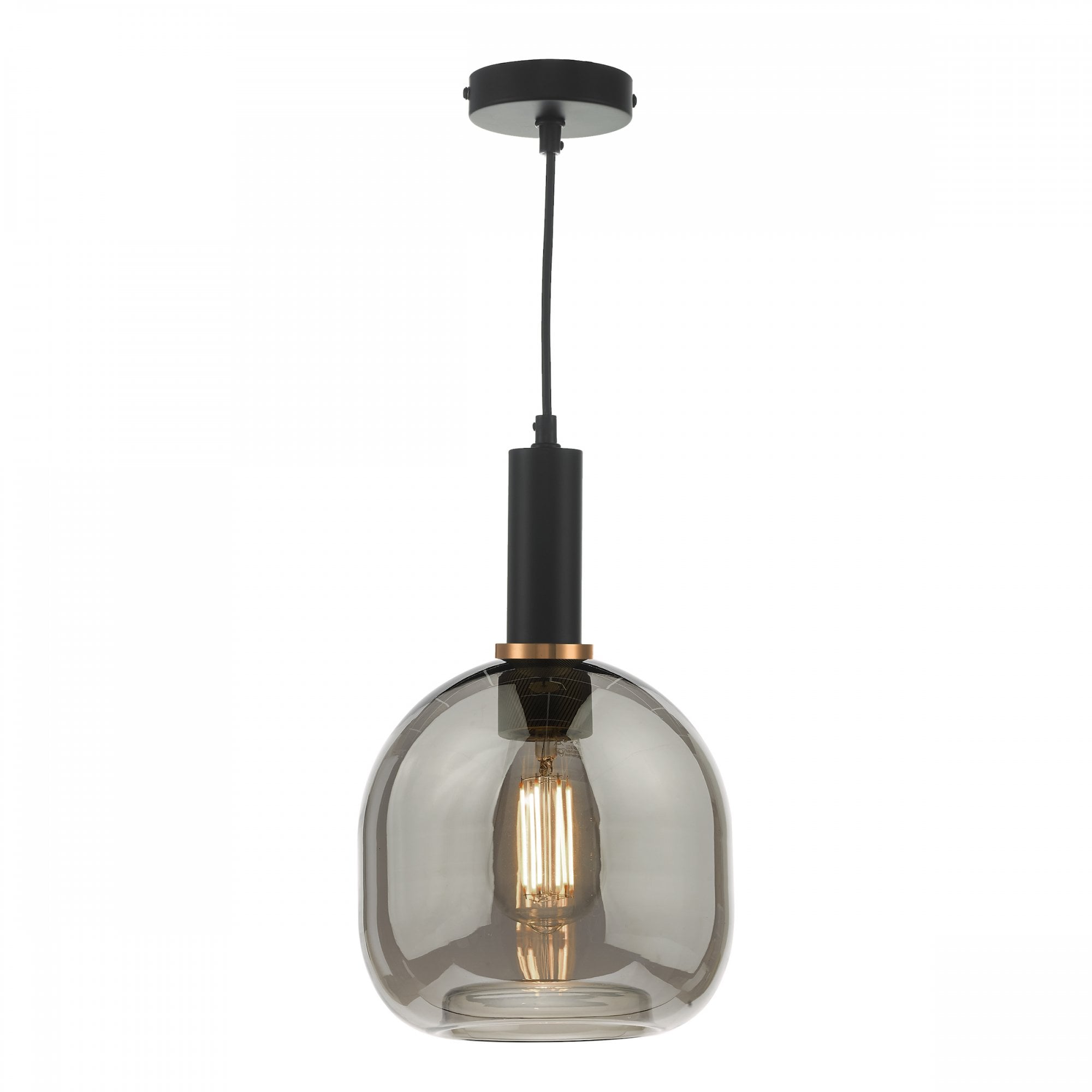 Aiden Contemporary Easy Fit Shade In Smoked Glass AID6510C