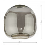 Aiden Contemporary Easy Fit Shade In Smoked Glass AID6510C