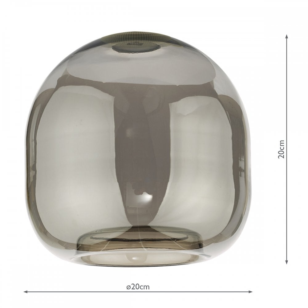 Aiden Contemporary Easy Fit Shade In Smoked Glass AID6510C