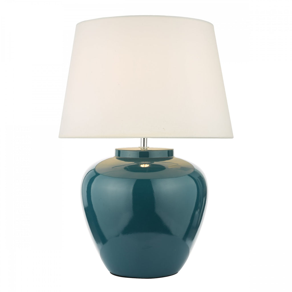 Ayla Contemporary Blue Ceramic Table Lamp Only AYL4223