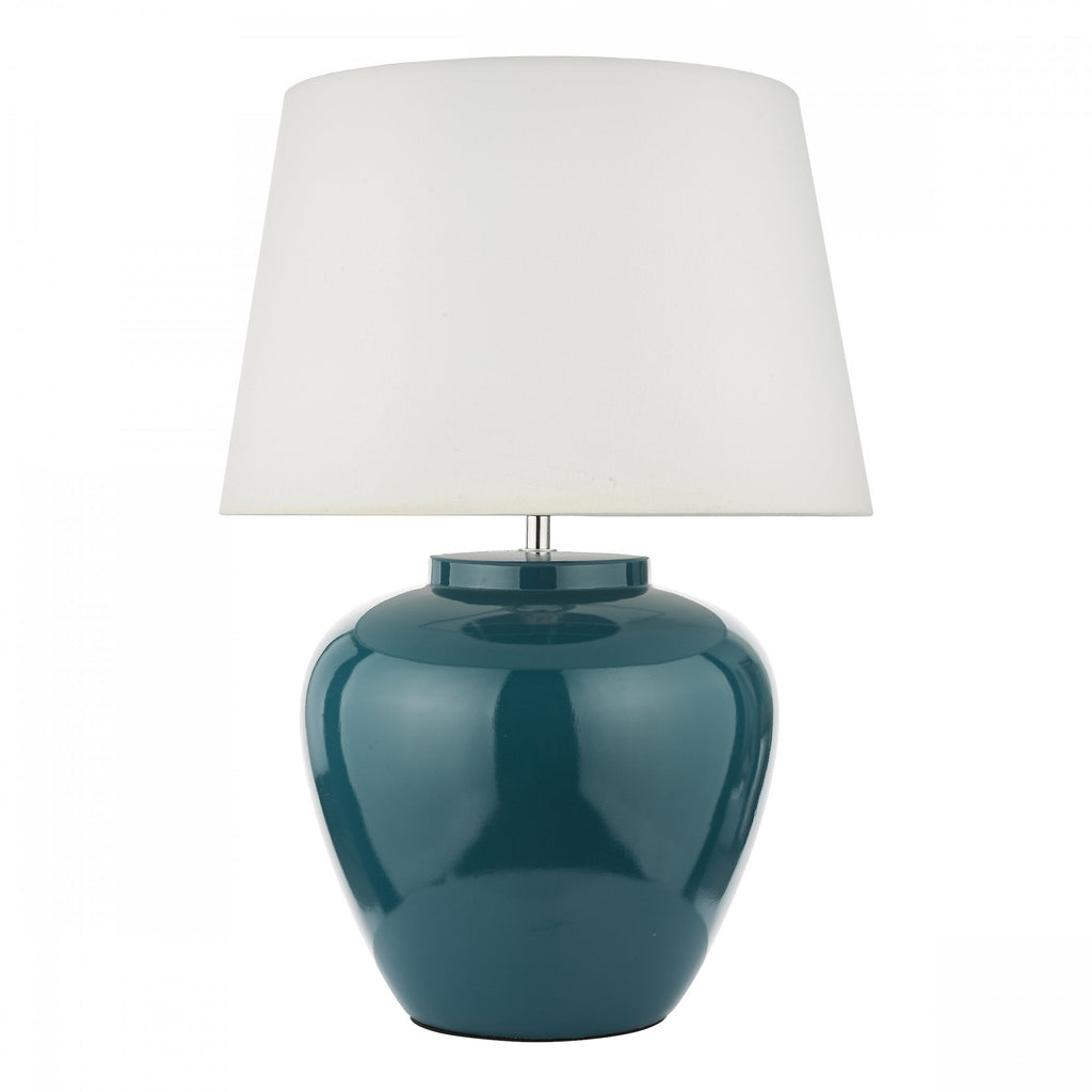 Ayla Contemporary Blue Ceramic Table Lamp Only AYL4223