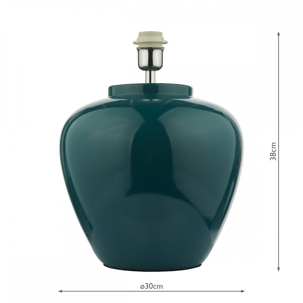 Ayla Contemporary Blue Ceramic Table Lamp Only AYL4223