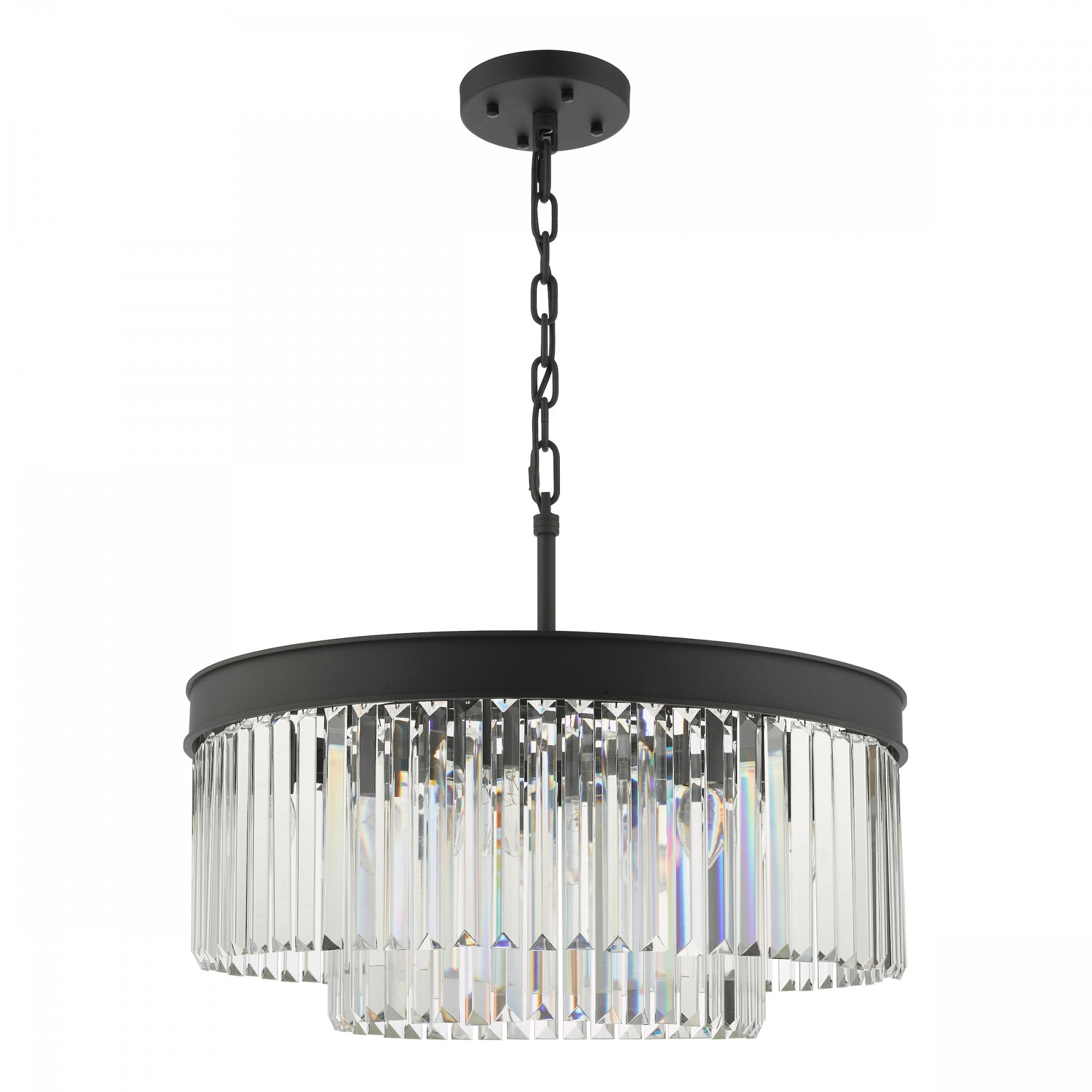 Dar Celeus 6 Light Crystal Ceiling Chandelier In Anthracite Finish CEL0622