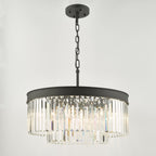 Dar Celeus 6 Light Crystal Ceiling Chandelier In Anthracite Finish CEL0622