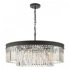 Celeus 8 Light Crystal Ceiling Chandelier In Anthracite Finish CEL0822