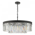 Celeus 8 Light Crystal Ceiling Chandelier In Anthracite Finish CEL0822