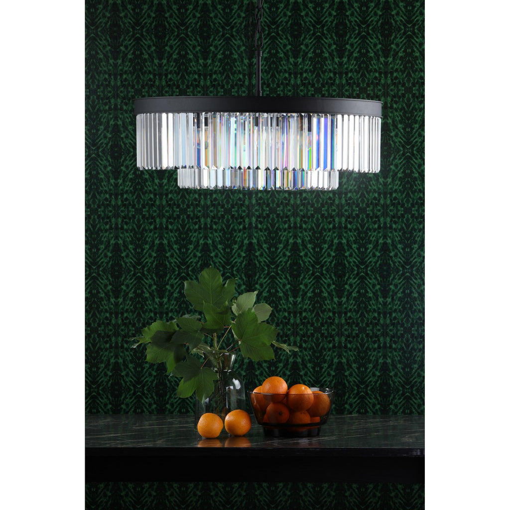 Celeus 8 Light Crystal Ceiling Chandelier In Anthracite Finish CEL0822