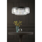 Celeus 8 Light Crystal Ceiling Chandelier In Anthracite Finish CEL0822
