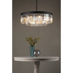 Celeus 8 Light Crystal Ceiling Chandelier In Anthracite Finish CEL0822