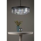Celeus 8 Light Crystal Ceiling Chandelier In Anthracite Finish CEL0822