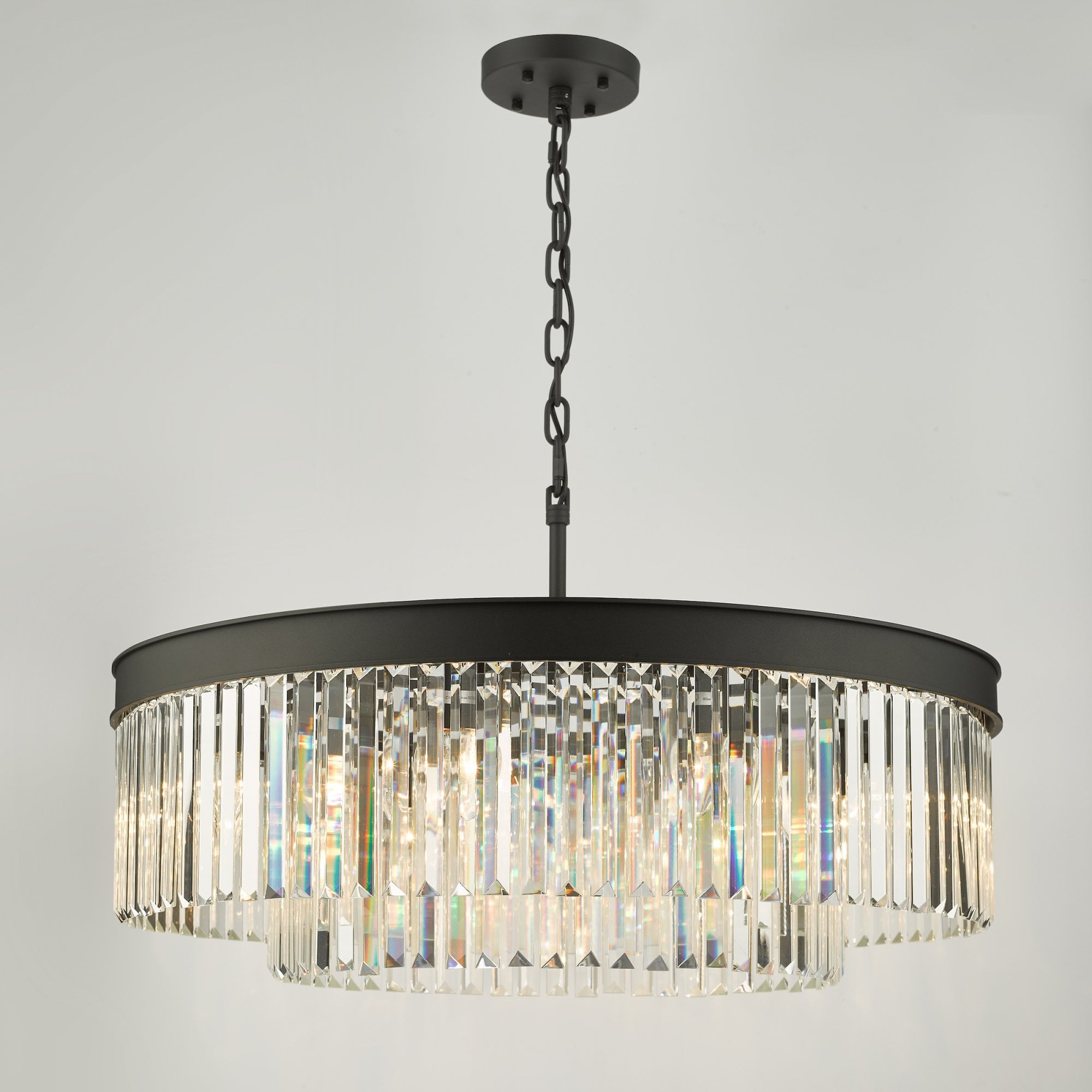 Celeus 8 Light Crystal Ceiling Chandelier In Anthracite Finish CEL0822