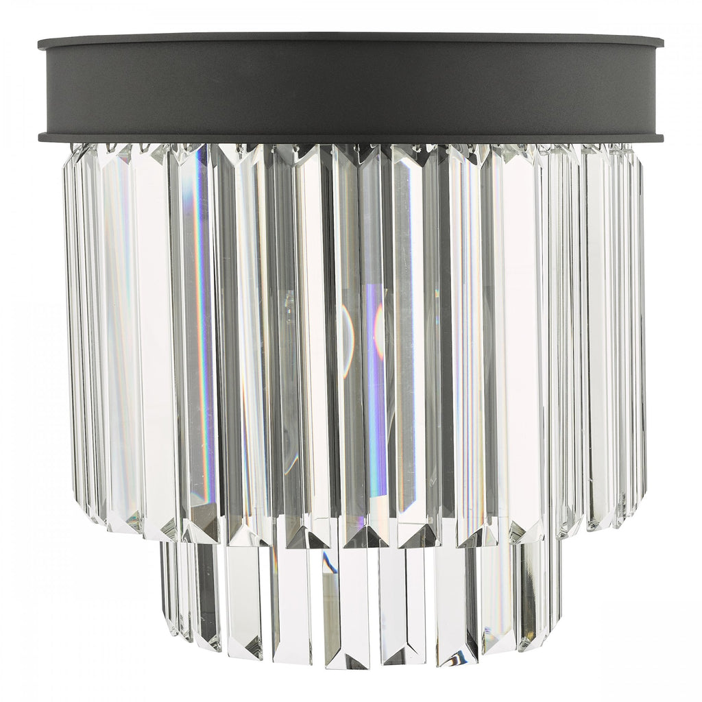 Celeus 2 Light Crystal Wall Light In Anthracite Finish CEL0922