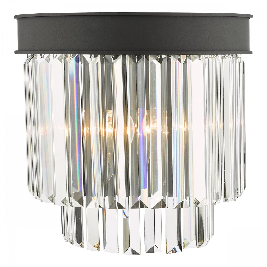 Celeus 2 Light Crystal Wall Light In Anthracite Finish CEL0922