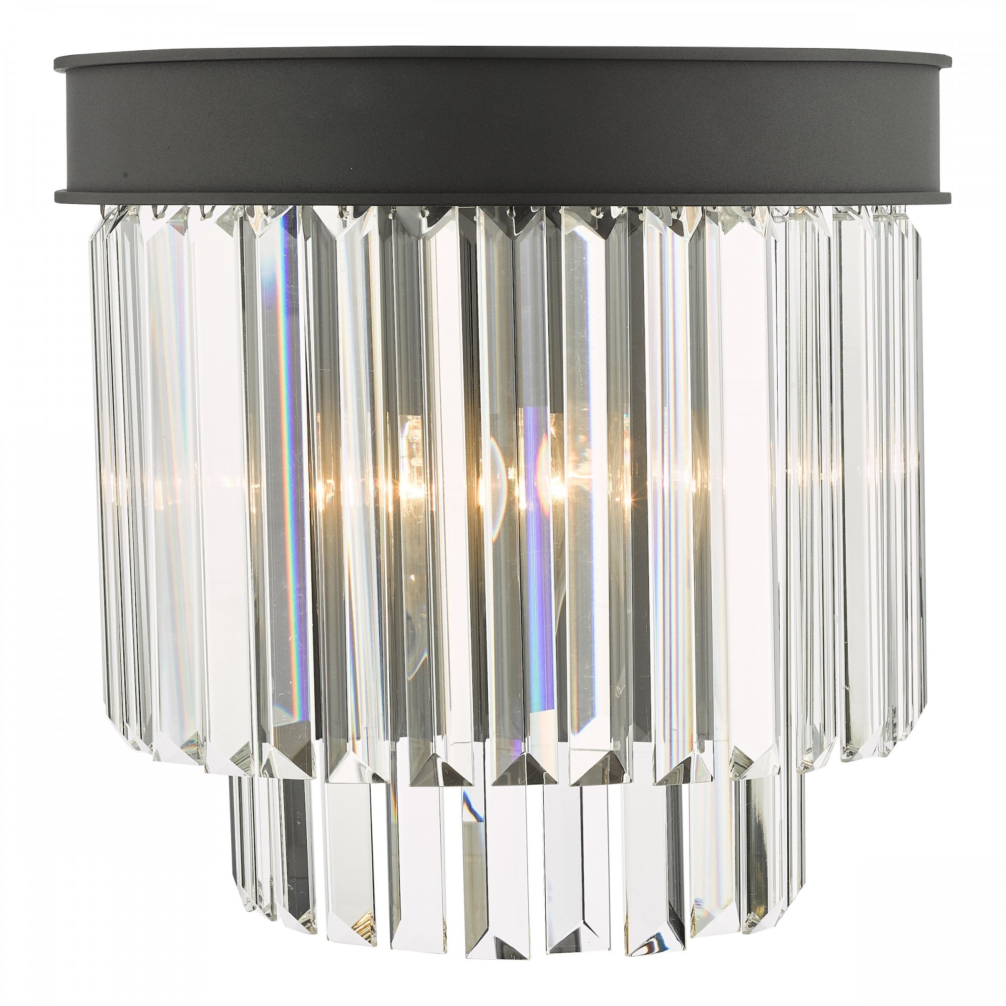 Celeus 2 Light Crystal Wall Light In Anthracite Finish CEL0922