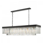 Celeus 6 Light Crystal Bar Ceiling Pendant Light In Matt Anthracite Finish CEL6422