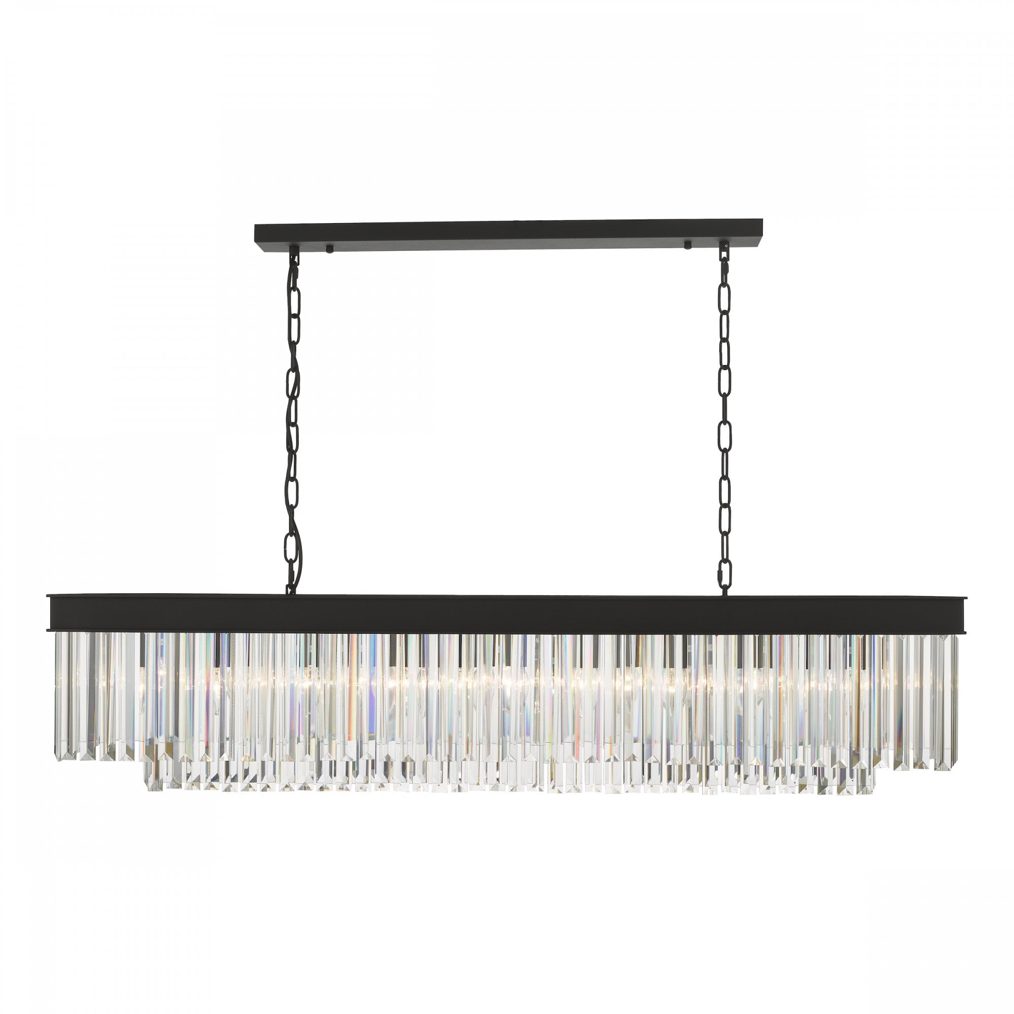 Celeus 6 Light Crystal Bar Ceiling Pendant Light In Matt Anthracite Finish CEL6422