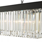 Celeus 6 Light Crystal Bar Ceiling Pendant Light In Matt Anthracite Finish CEL6422