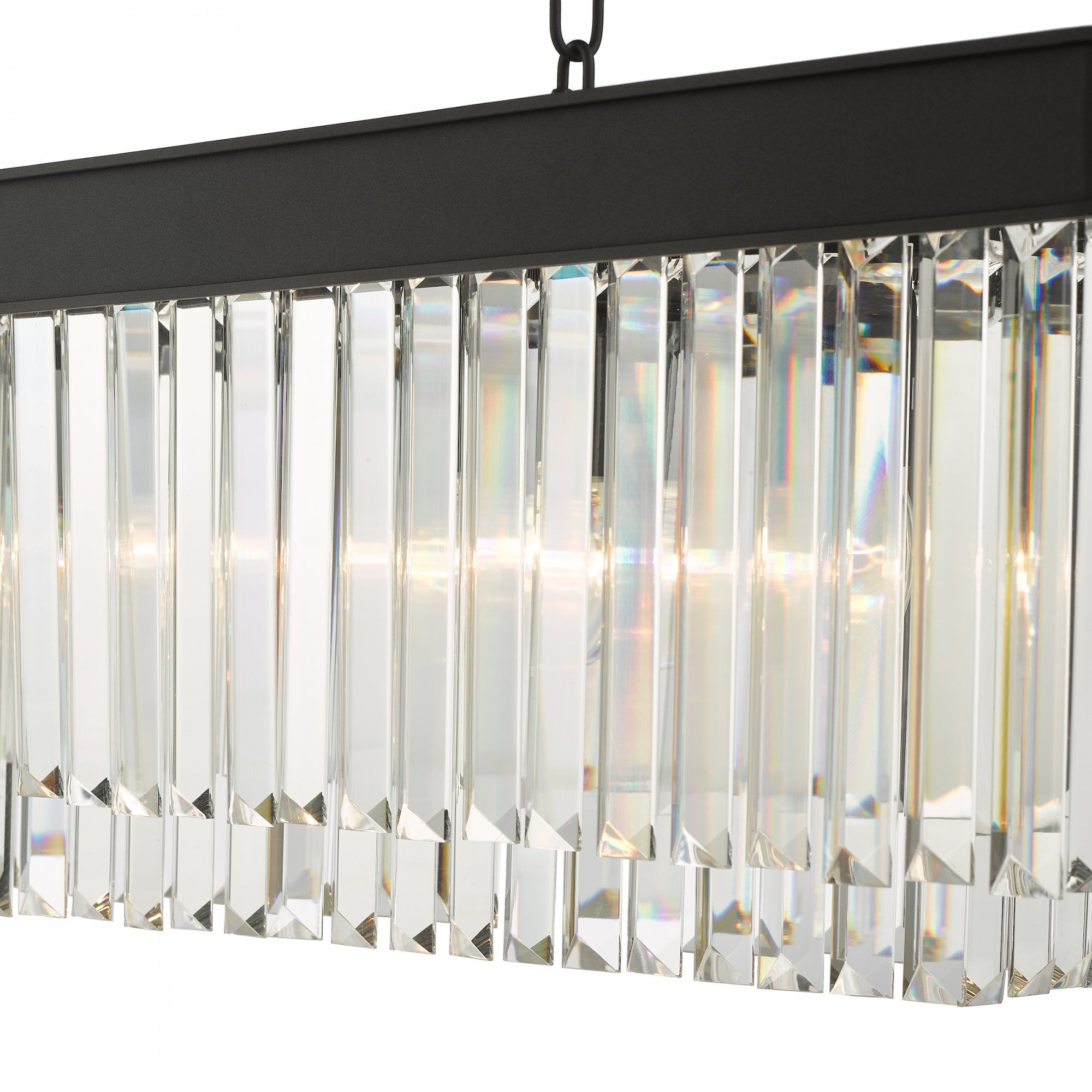 Celeus 6 Light Crystal Bar Ceiling Pendant Light In Matt Anthracite Finish CEL6422