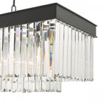 Celeus 6 Light Crystal Bar Ceiling Pendant Light In Matt Anthracite Finish CEL6422