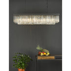 Celeus 6 Light Crystal Bar Ceiling Pendant Light In Matt Anthracite Finish CEL6422