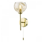 Cohen Contemporary Wall Light In Polished Gold With Organic Champagne Glass COH0735-16