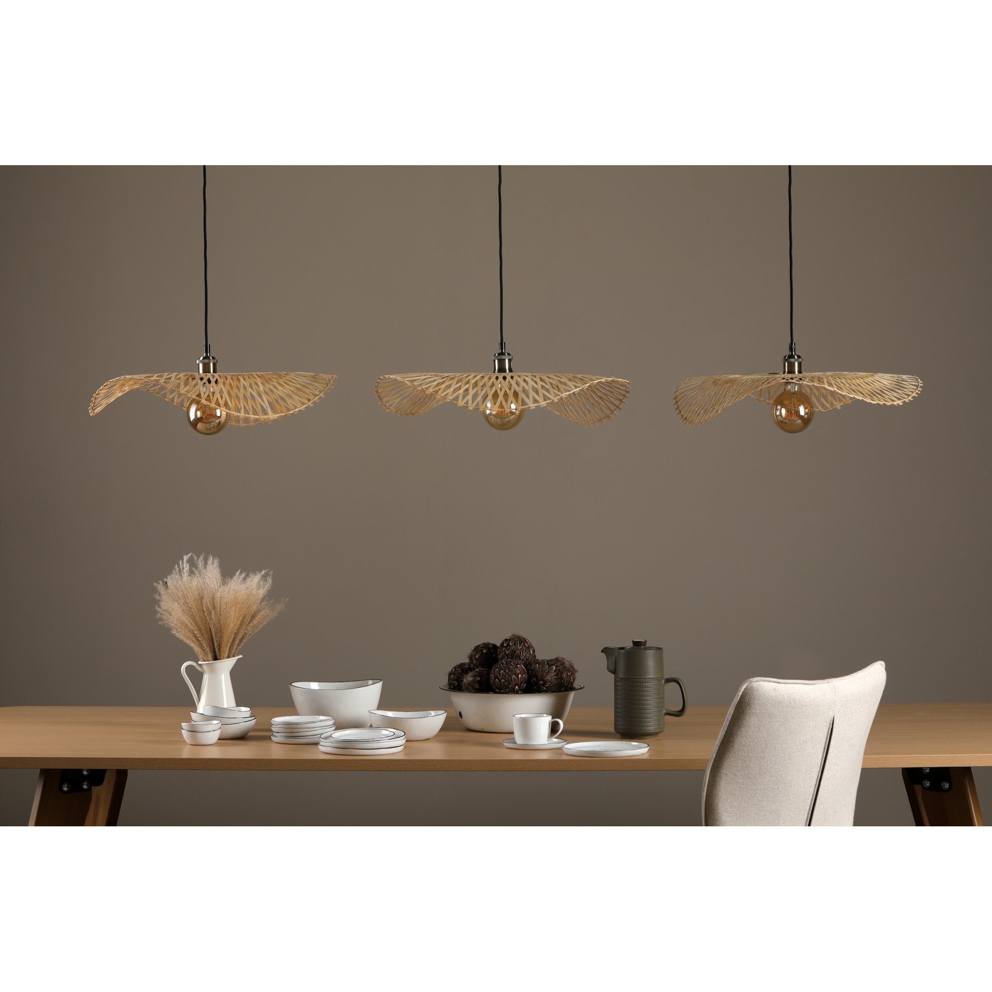 Deja Easy Fit Natural Rattan Ceiling Shade DEJ6529