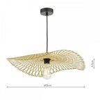 Deja Easy Fit Natural Rattan Ceiling Shade DEJ6529