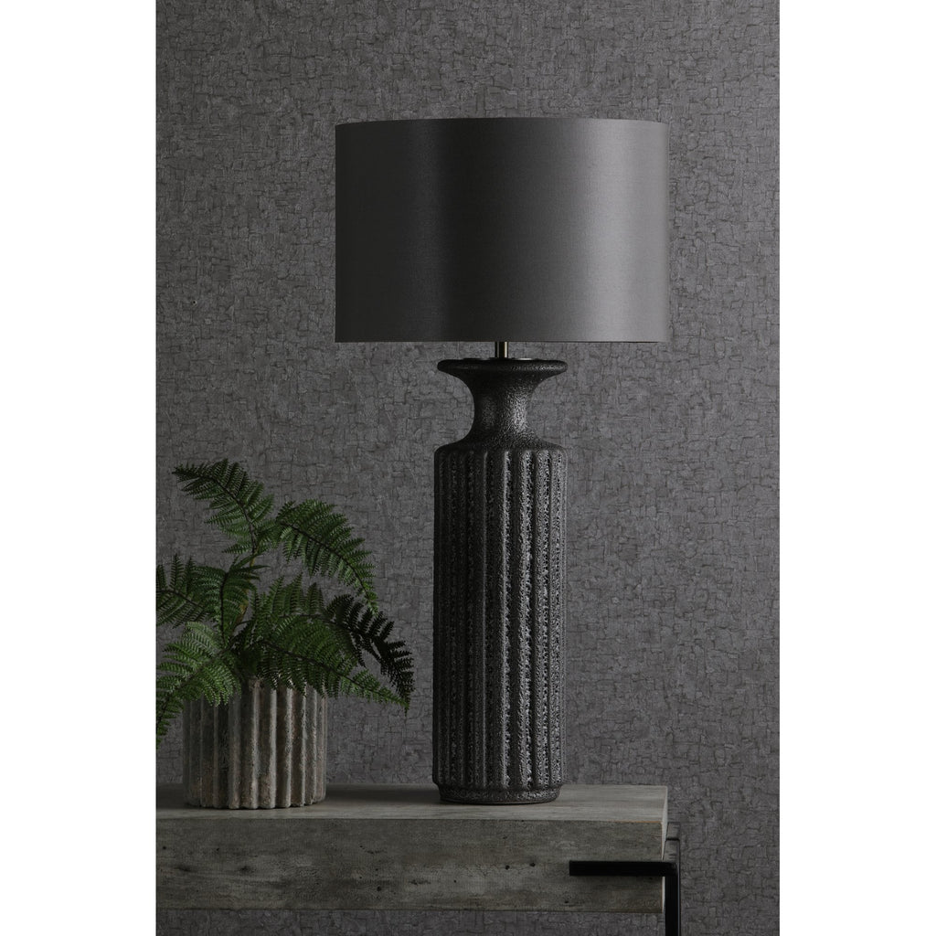 Dugan Modern Table Lamp Base Only In Black Volcanic Glaze DUG4222