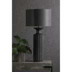 Dugan Modern Table Lamp Base Only In Black Volcanic Glaze DUG4222