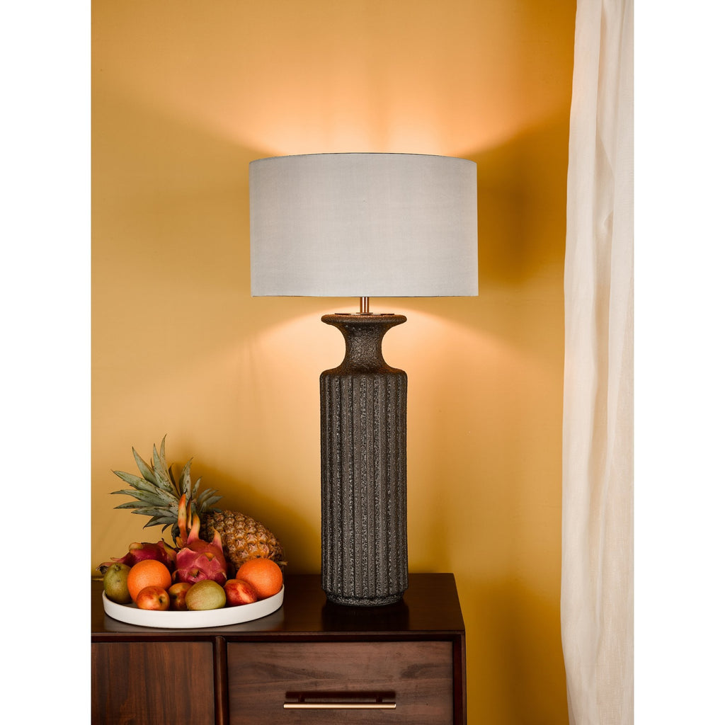 Dugan Modern Table Lamp Base Only In Black Volcanic Glaze DUG4222