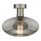 Emerson Semi Flush Ceiling Light In Antique Chrome With Smoked Glass EME4861-E04