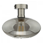 Emerson Semi Flush Ceiling Light In Antique Chrome With Smoked Glass EME4861-E04
