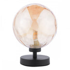 Esben Touch Table Lamp In Matt Black With Champagne Glass ESB4122-11