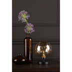 Esben Touch Table Lamp In Matt Black With Champagne Glass ESB4122-11