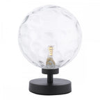 Esben Touch Table Lamp In Matt Black With Clear Dimpled Glass ESB4122-12