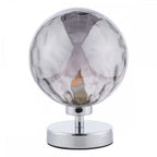 Esben Touch Table Lamp In Polished Chrome With Smoked Dimpled Glass ESB4150-10