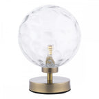 Esben Touch Table Lamp In Antique Brass With Clear Dimpled Glass ESB4175-12