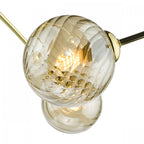 Etta 6 Light Semi Flush Ceiling Light In Polished Gold With Champagne Glass ETT6435